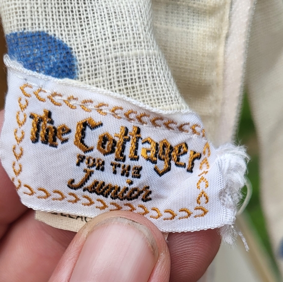 The Cottager for the Junior Cream and Blue Floral Vintage Maxi Dress - Picture 13 of 13